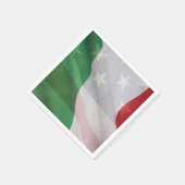 Flaggen Italiens und der USA Serviette (Ecke)