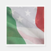 Flaggen Italiens und der USA Serviette (Vorderseite)