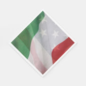 Flaggen Italiens und der USA Serviette (Ecke)