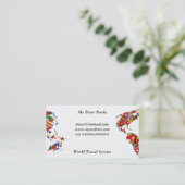 Flaggen-Karte, Visitenkarte (Stehend Vorderseite)