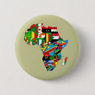 Flaggen-Karte von Afrika-Flaggen - afrikanisches Button