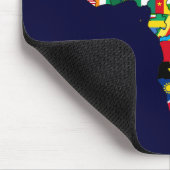 Flaggen-Karte von Afrika-Flaggen - afrikanisches Mousepad (Ecke)