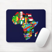 Flaggen-Karte von Afrika-Flaggen - afrikanisches Mousepad (Mit Mouse)