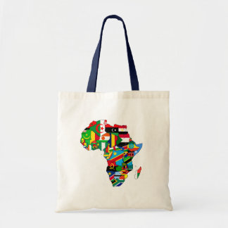 Flaggen-Karte von Afrika-Flaggen - afrikanisches Tragetasche