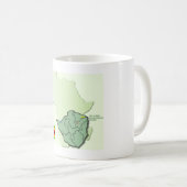 Flaggen-Karten-Tasse Afrikas Simbabwe Kaffeetasse (VorderseiteRechts)