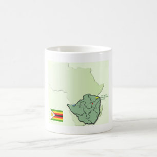 Flaggen-Karten-Tasse Afrikas Simbabwe Kaffeetasse