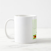 Flaggen-Karten-Tasse Afrikas Simbabwe Kaffeetasse (Links)