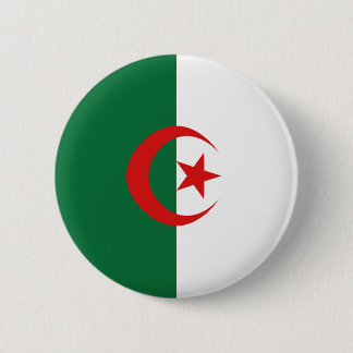 Flaggen-Knopf Algeriens Fisheye Button