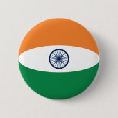 Flaggen-Knopf Indiens Fisheye Button (Vorderseite)