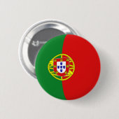 Flaggen-Knopf Portugals Fisheye Button (Vorne & Hinten)