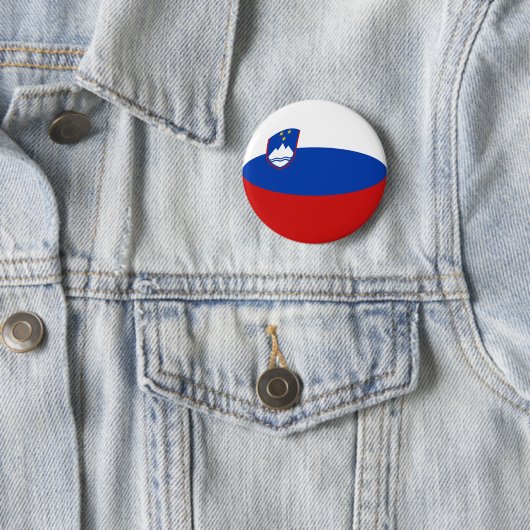 Flaggen-Knopf Sloweniens Fisheye Button (Beispiel)