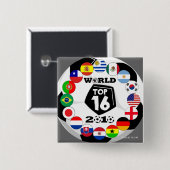 Flaggen-Knopf-Weltmeisterschaft des Fußball-16 Button (Vorne & Hinten)