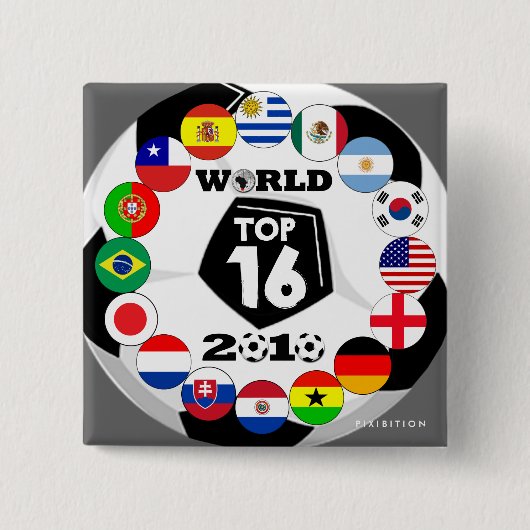 Flaggen-Knopf-Weltmeisterschaft des Fußball-16 Button (Vorderseite)
