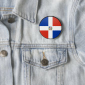 Flaggen-Kreis Qualität der Dominikanischen Button (Beispiel)