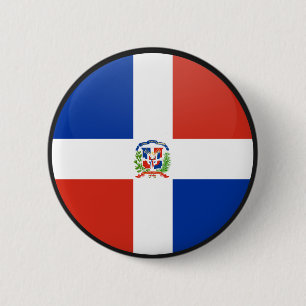 Flaggen-Kreis Qualität der Dominikanischen Button