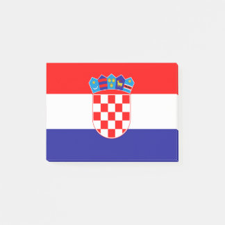 Flaggen Kroatiens nach dem Ende der EU-Liste Post-it Klebezettel