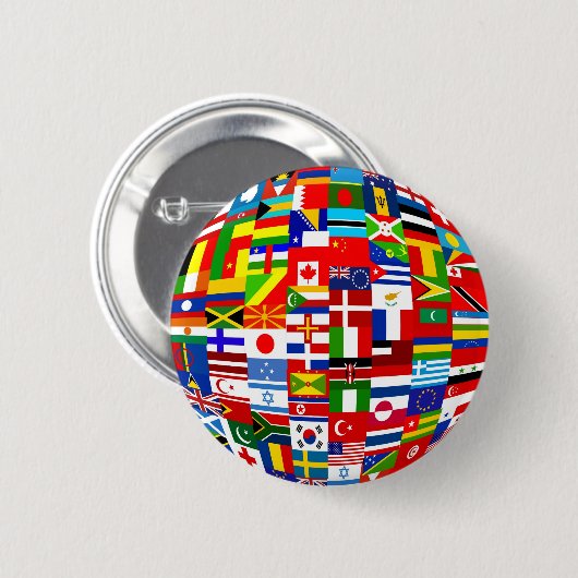 Flaggen-Kugel Button (Vorne & Hinten)