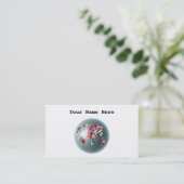 Flaggen-Kugel, Ihr Name hier Visitenkarte (Stehend Vorderseite)