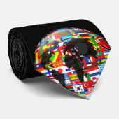 Flaggen-Kugel Krawatte (Gerollt)