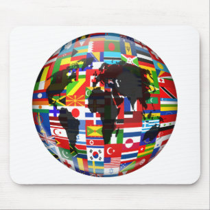 Flaggen-Kugel Mousepad