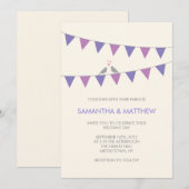 Flaggen-Liebe-Vögel, welche die Einladung lila (Vorne/Hinten)