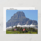 Flaggen, Logan Pass, Glacier National Park Postkarte (Vorne/Hinten)
