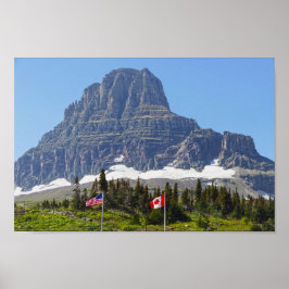Flaggen, Loganpass, Clements Mountain, Montana Poster