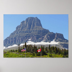 Flaggen, Loganpass, Clements Mountain, Montana Poster