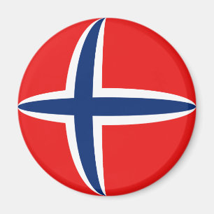 Flaggen-Magnet Norwegens Fisheye Magnet