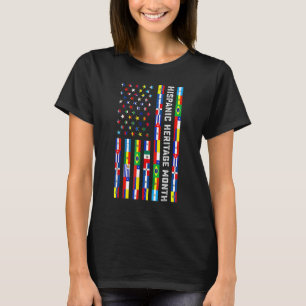 Flaggen Nationales hispanisches Erbe Monat Feier T-Shirt