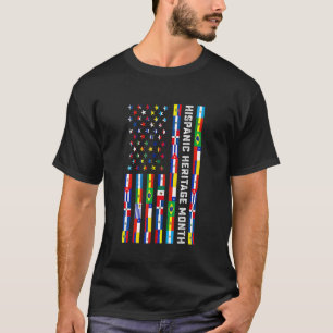 Flaggen Nationales hispanisches Erbe Monat Feier T-Shirt
