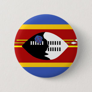 Flaggen-Nationssymbol Swasiland-Landes langes Button