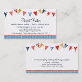 Flaggen-Partyereignis, das blaue Geschäftskarten Visitenkarte (Vorne/Hinten)