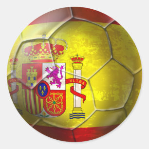 Flaggen-Plattengeschenke des Spanien-Schmutzballs Runder Aufkleber