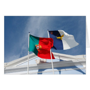 Flaggen Portugals und der Azoren