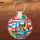 Flaggen rund um die Welt Schlüsselanhänger (Vorderseite)