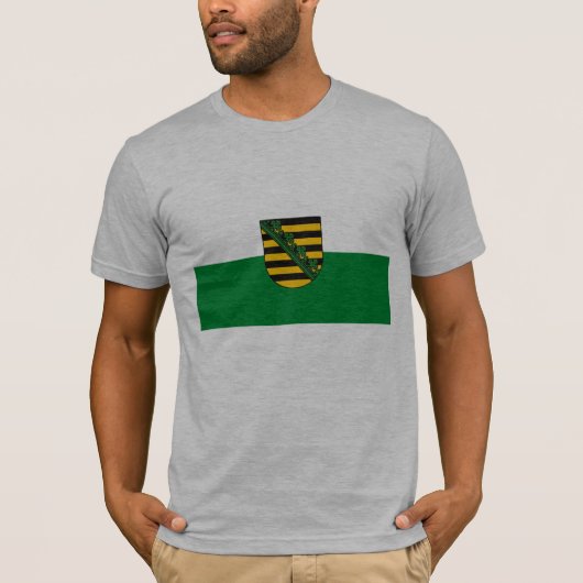 Flaggen-T - Shirt Sachsens (Sachsen) (Vorderseite)