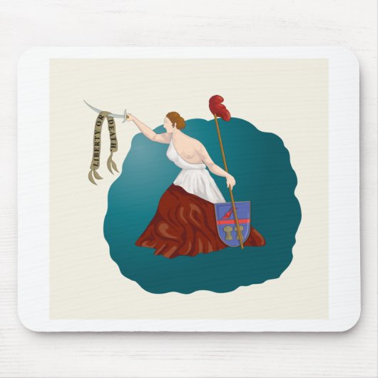 Flaggen-T - Shirts Sans Jacinto Mousepad (Vorne)