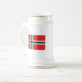 Flaggen-Tasse Bornholms Amt Bierglas (Vorderseite Links)