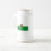Flaggen-Tasse Sachsens (Sachsen) Bierglas (Vorderseite Links)