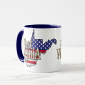 Flaggen-Tasse West Virginia USA Tasse (Vorderseite Links)
