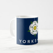 Flaggen-Textname Yorkshire-Provinzenglands Kaffeetasse (Vorderseite Links)