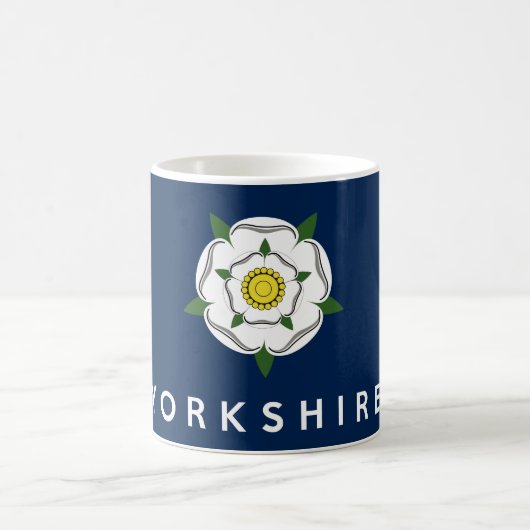 Flaggen-Textname Yorkshire-Provinzenglands Kaffeetasse (Mittel)