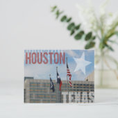 Flaggen über Houston, Texas Postkarte (Stehend Vorderseite)