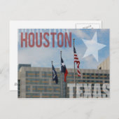 Flaggen über Houston, Texas Postkarte (Vorne/Hinten)