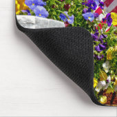 Flaggen und Blume Mousepad (Ecke)