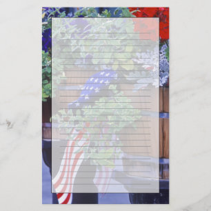 Flaggen und Blumen in Philipsburg Montana Briefpapier