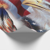 Flaggen und Eagles Geschenkpapier (Ecke)
