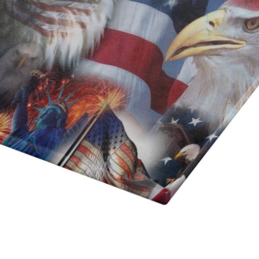 Flaggen und Eagles Schneidebrett (Ecke)