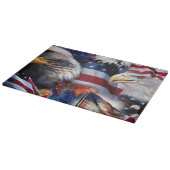 Flaggen und Eagles Schneidebrett (Ecke)